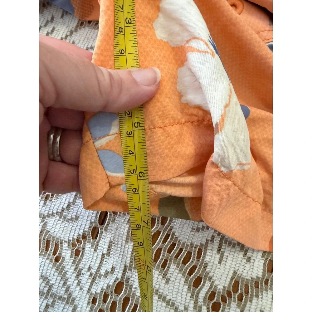 Tommy Bahama Relax Mens Orange Hibiscus Floral Swim Trunks Board Shorts Medium